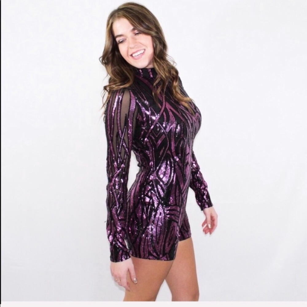Banjul Tight long sleeves romper with turtle neck